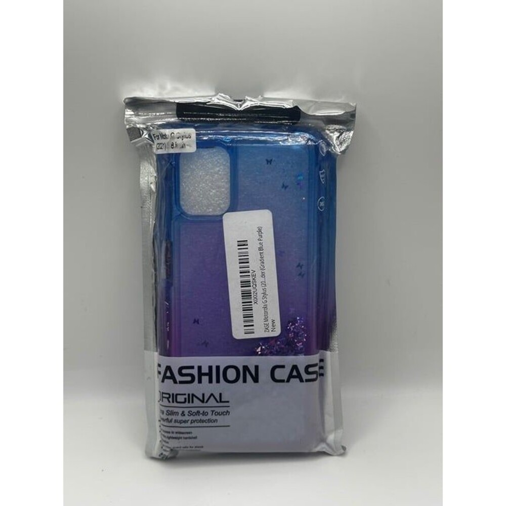 Motorola Moto G Stylus 2020 Case Liquid Glitter Blue Purple Shockproof